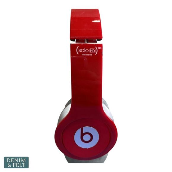 Beats by Dr Dre Solo HD Red On-Ear Headphones w/ ControlTalk Mic & Case - Picture 8 of 8